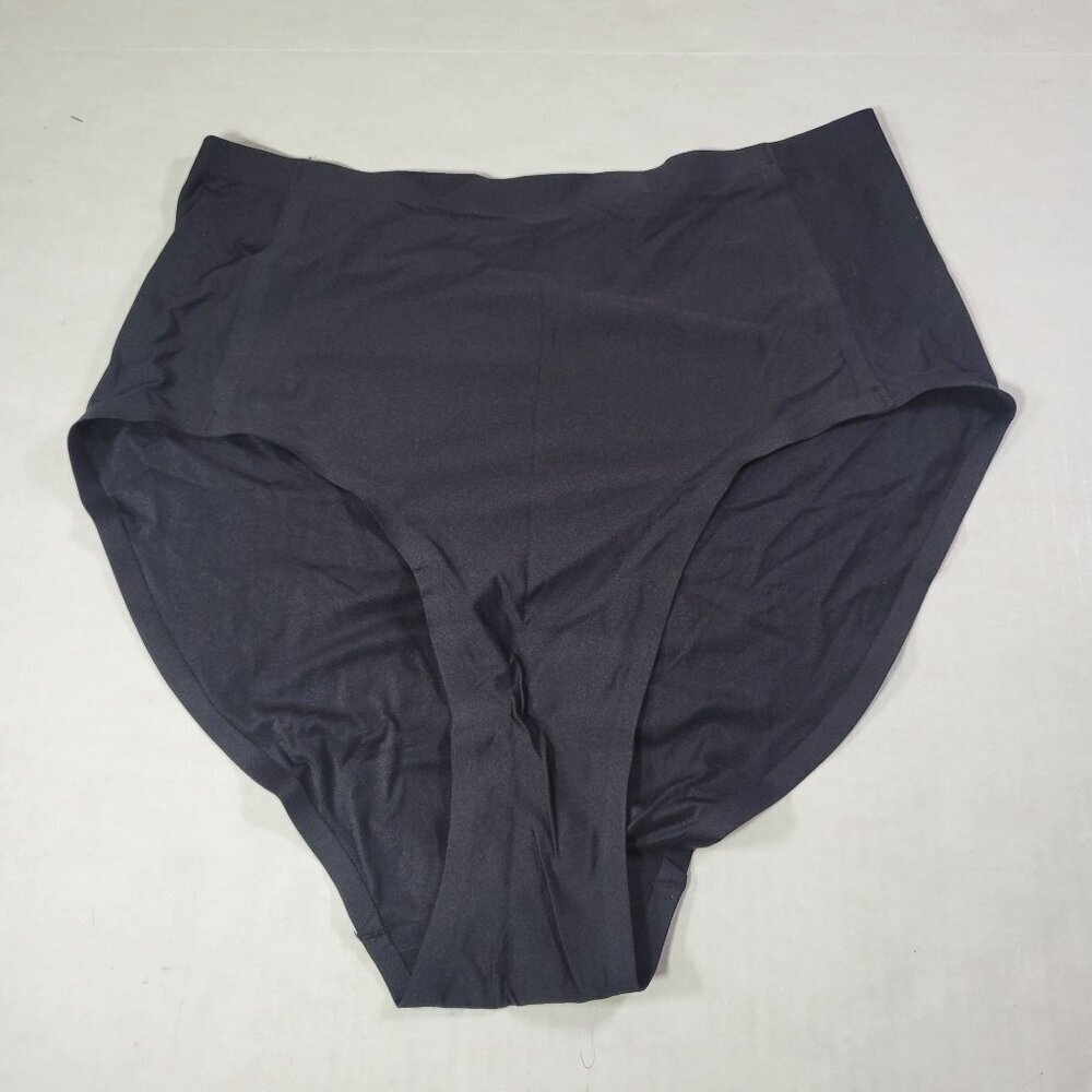 Truekind Black Seamless Stretch Mid-Waist Brief #51422 Size 0 - 14